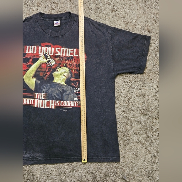 Vintage 2000 WWF Do You Smell What The Rock Is Cookin' Black T-Shirt X-Large - Picture 8 of 9